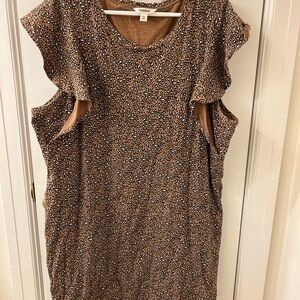 Goodthreads Brown Patterned Mini Dress